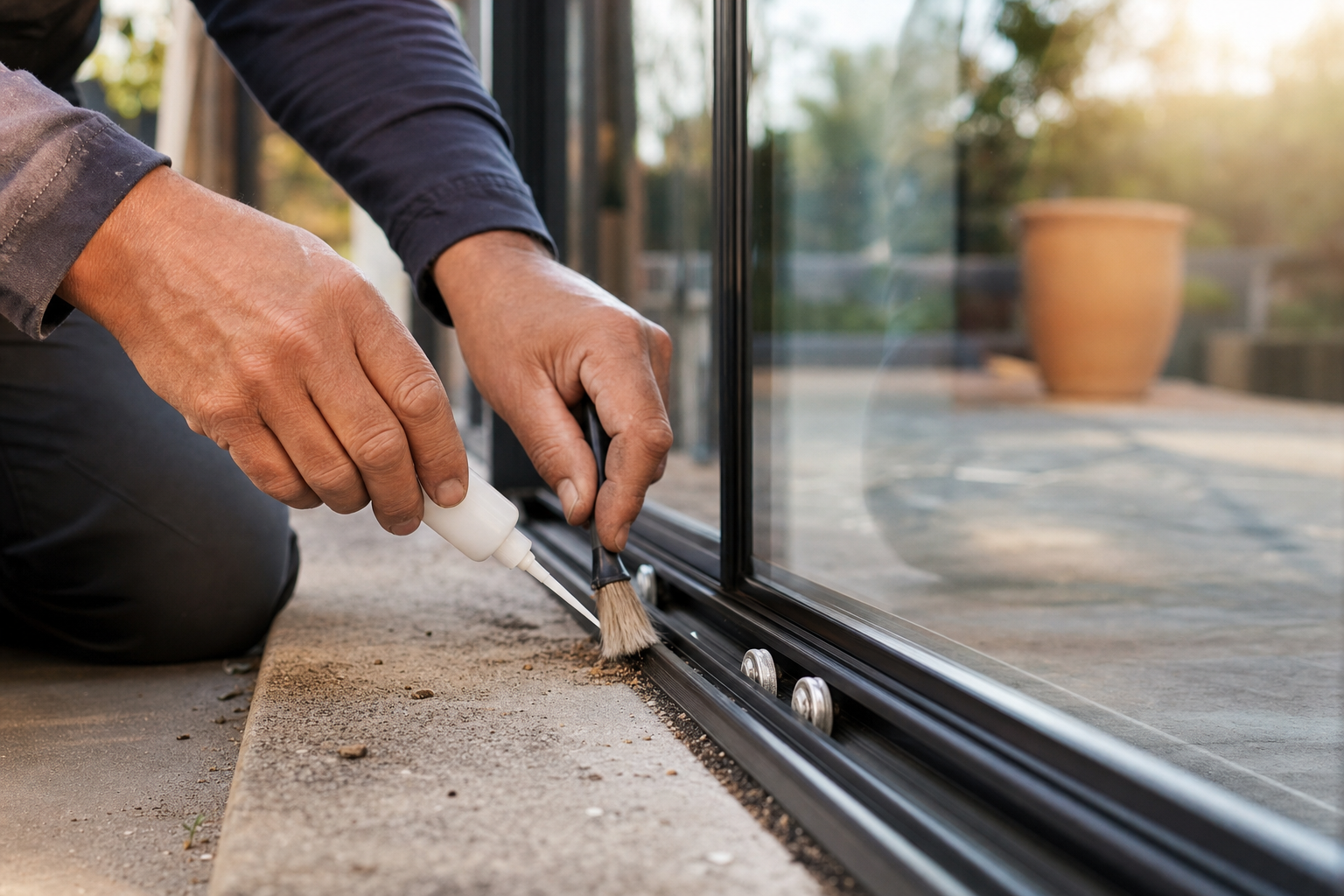 Soepel schuivende glazen wanden