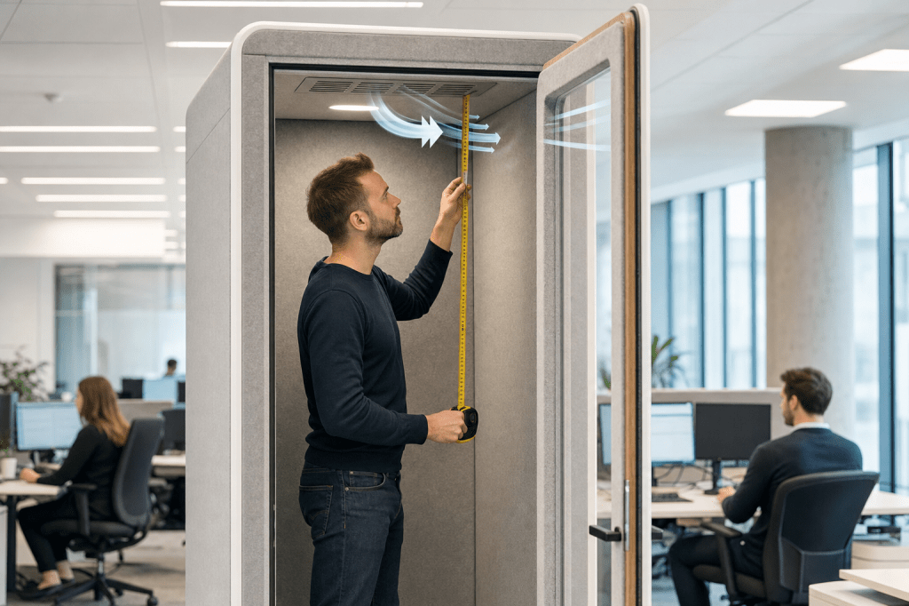 Hoe kies je de juiste geluidsdichte cabine voor een open kantoor: waar moet je op letten qua ventilatie, afmetingen en geluidsisolatie?